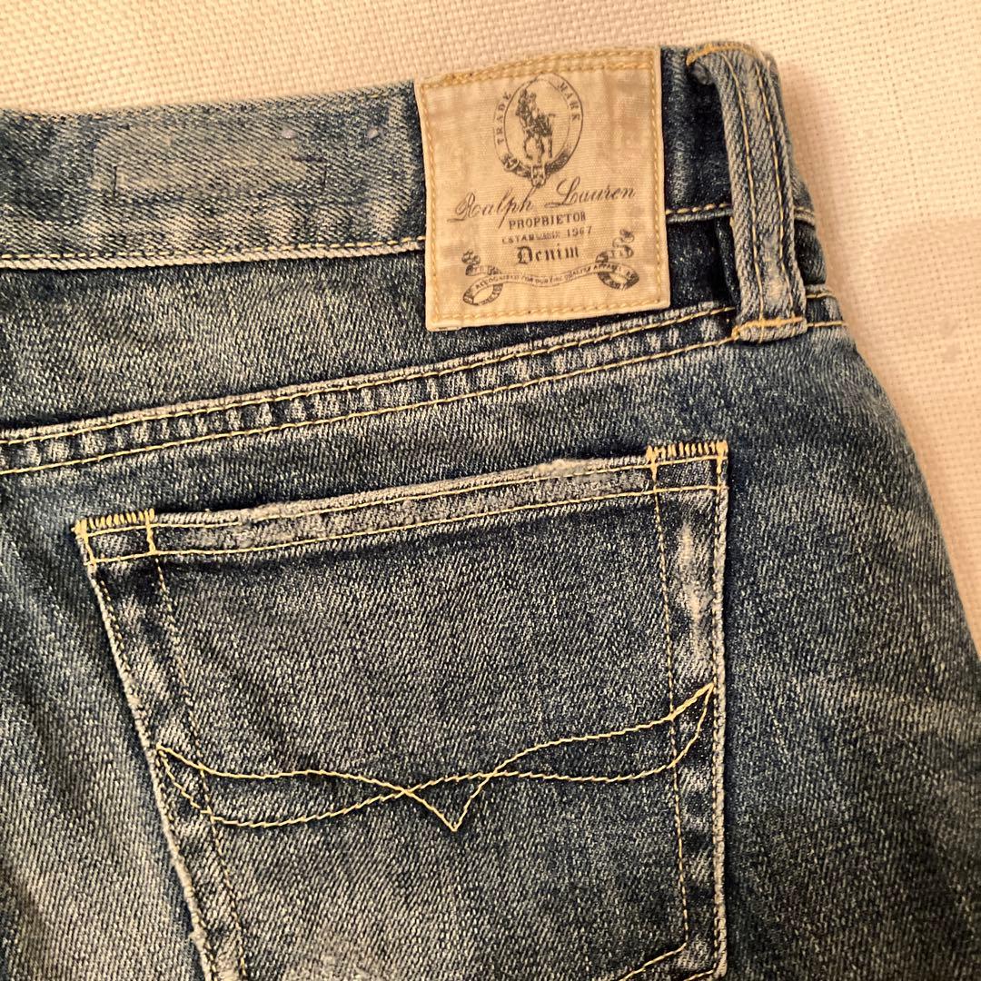 ラルフローレン　スリムフィット ダメージ加工 デニムパンツ　m