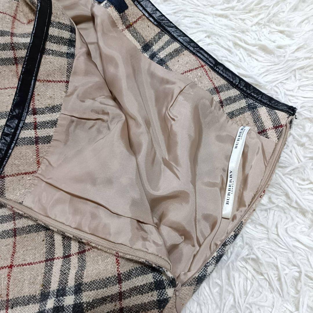 BURBERRY バーバリー　ノバチェック　ロング　スカート　大きいサイズ　変形
