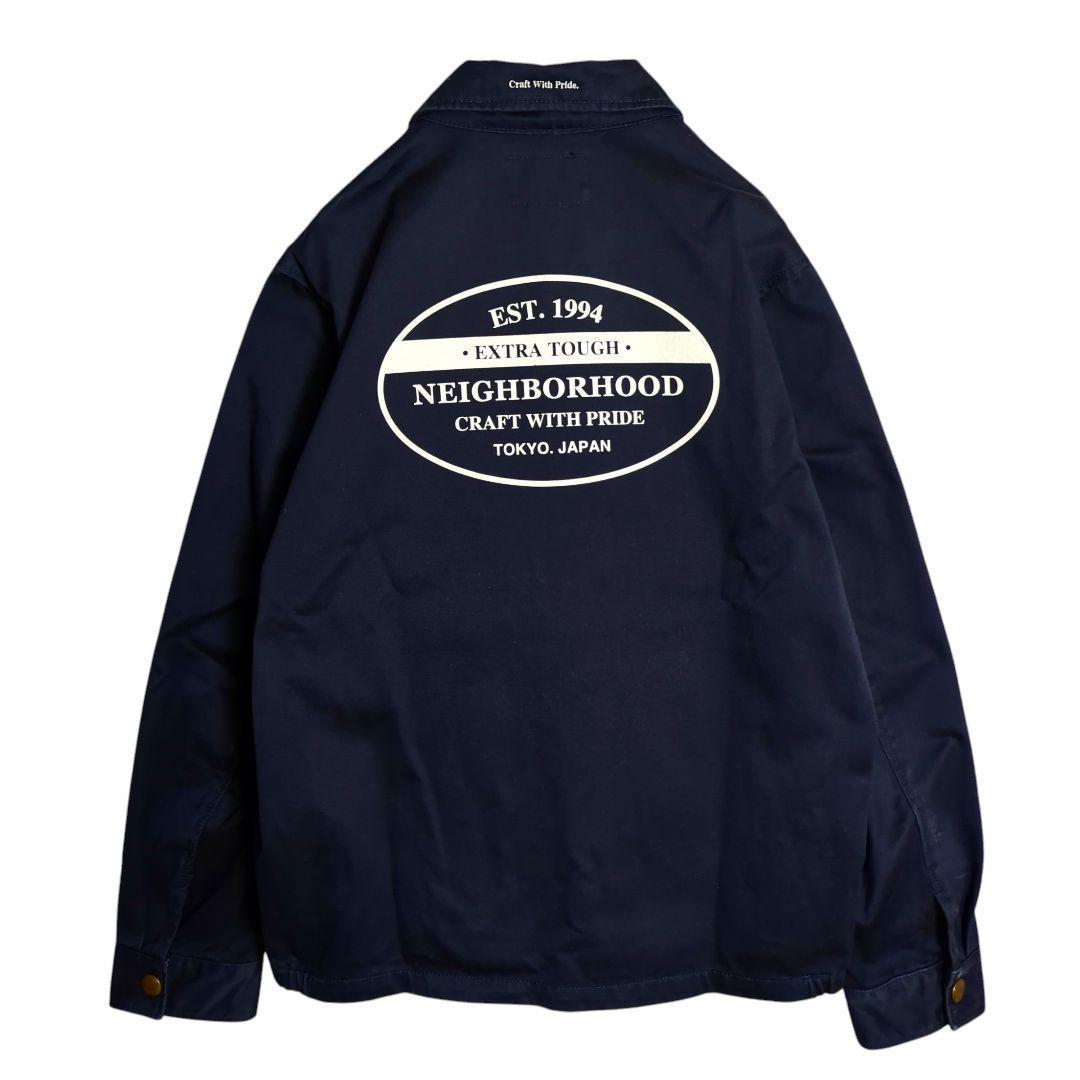 NEIGHBORHOOD　バックプリント　オーバルロゴ　ワーク ジャケット