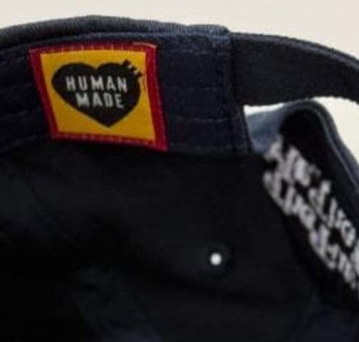 HUMAN MADE 6パネルキャップ ネイビー 定番 刺繍ロゴ