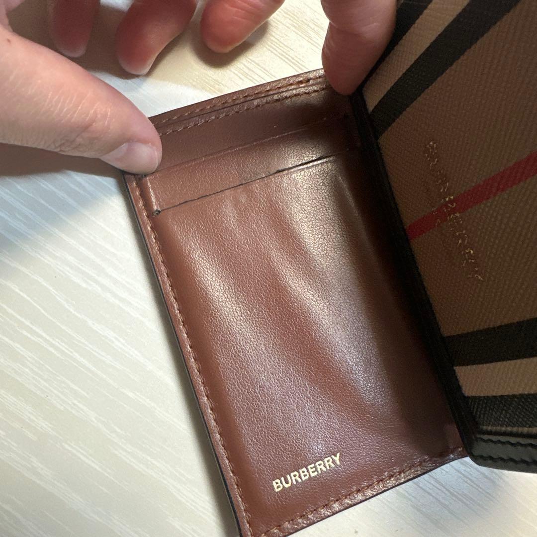 Burberry ストライプ 三つ折り財布
