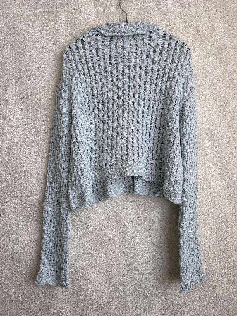 machatt ニットカーディガン かぎ編みニット