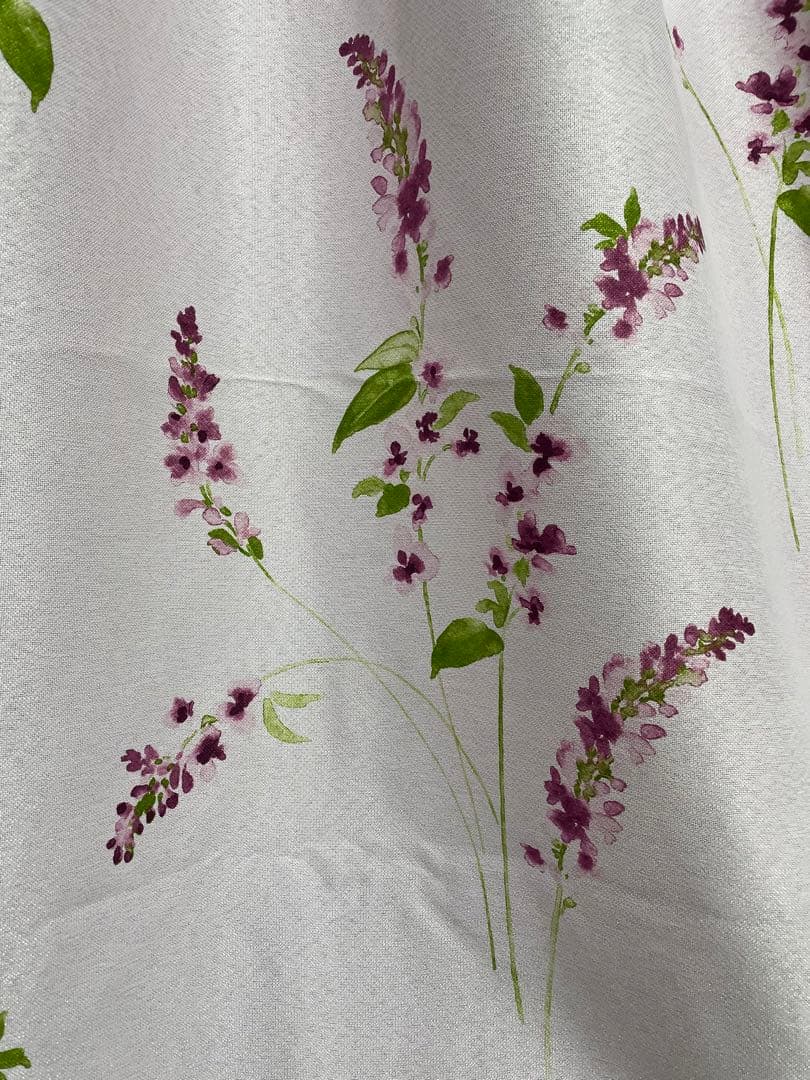 Francfranc ピンク　紫　花柄　カーテン