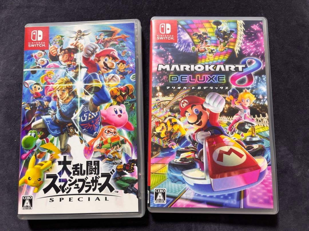 美品 Switch本体 箱あり スマブラ マリオカート付き 動作確認済
