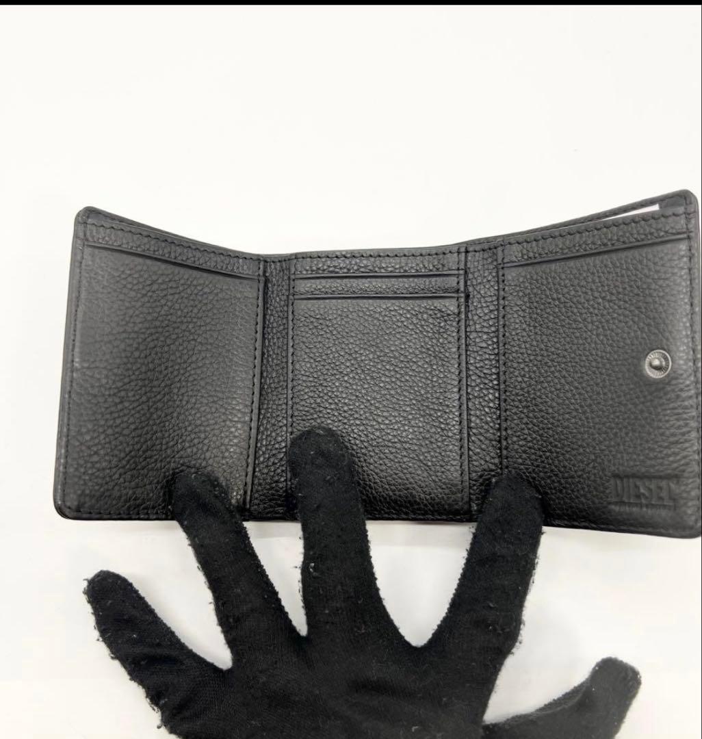 あ*ん様 新品未使用✨DIESEL　三つ折り財布　ミニサイフ　レザー　ブラック