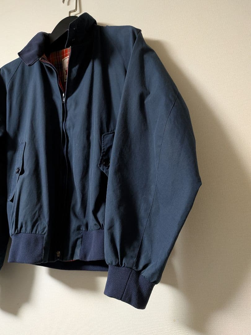 【英国製】BARACUTA G9 OPTIジップ期 ネイビー コットン100%