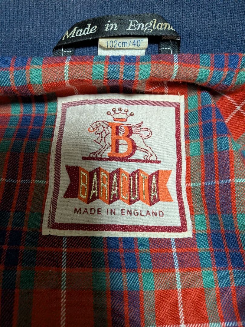 【英国製】BARACUTA G9 OPTIジップ期 ネイビー コットン100%