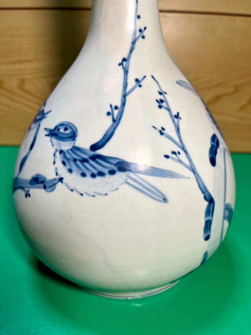 李朝染付/ 分院/ 花鳥図/ 徳利１個