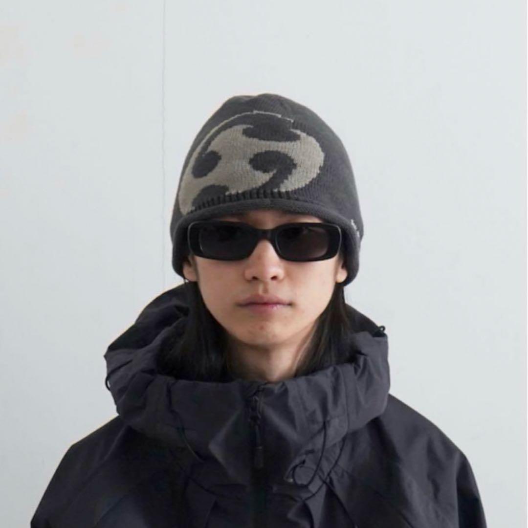 【即日発送】sansan gear サンサンギア　ビーニー　ニット帽　グレーa5