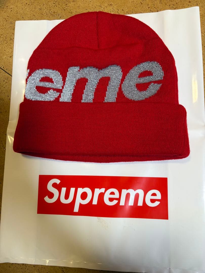 Supreme ニット帽 レッド
