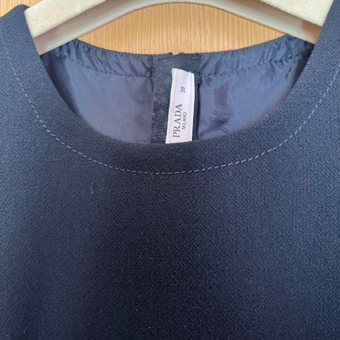 PRADA ノースリーブワンピース　ジャンバースカート黒