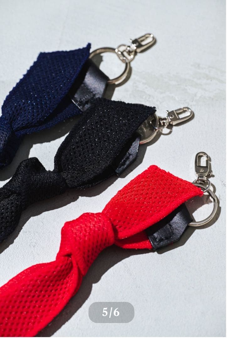 Meravel Bow Mesh Strap　（NAVY)