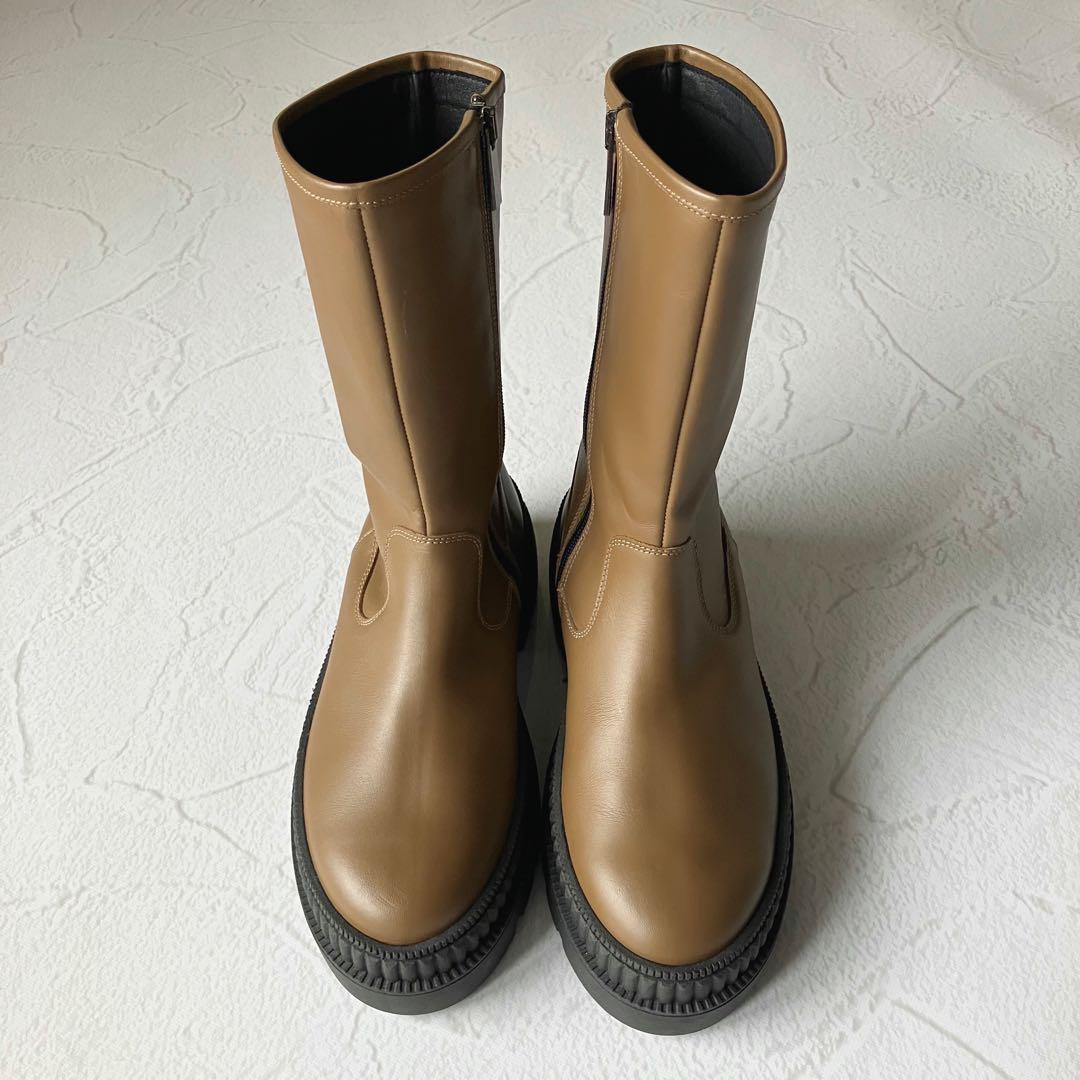 ✨新品✨REMME レメ 厚底 サイドジップ ブーツ ミドル丈 37 サイドゴア