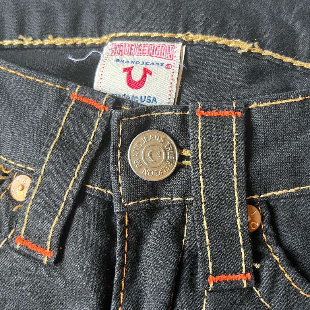 TRUE RELIGION ブラックデニム USA製 フレア ブーツカット 24