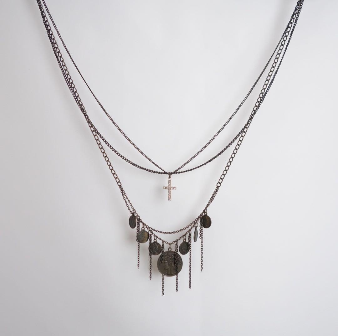 00s CIVARIZE Cross Chain Necklace 多重 三連
