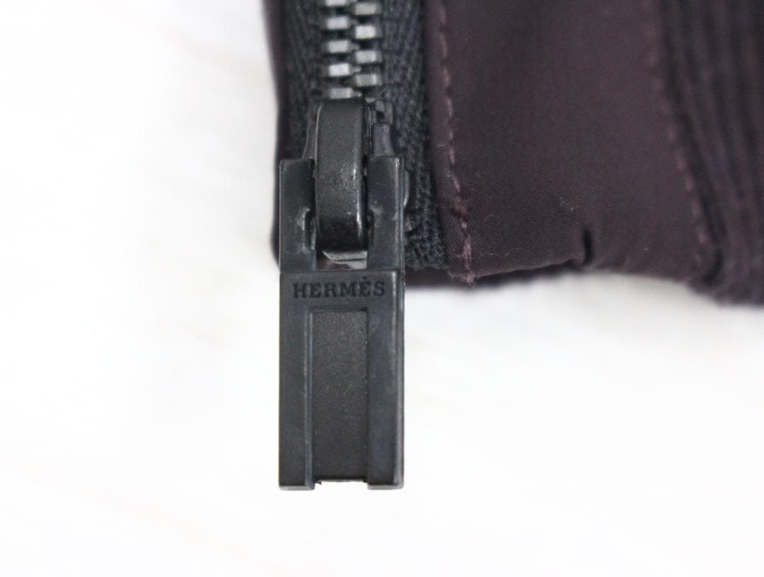 ◇美品 HERMES ダークパープル ナイロンパンツ メンズ