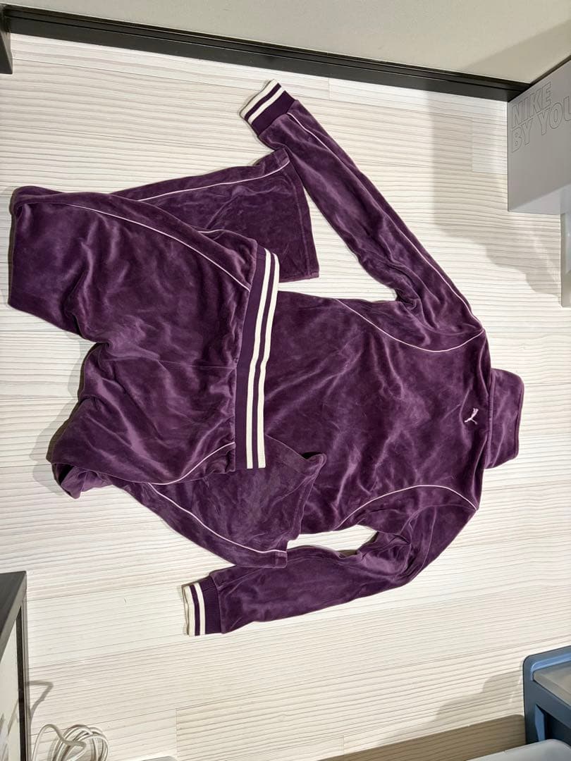 PUMA パープル ベロア ジャージ上下セット