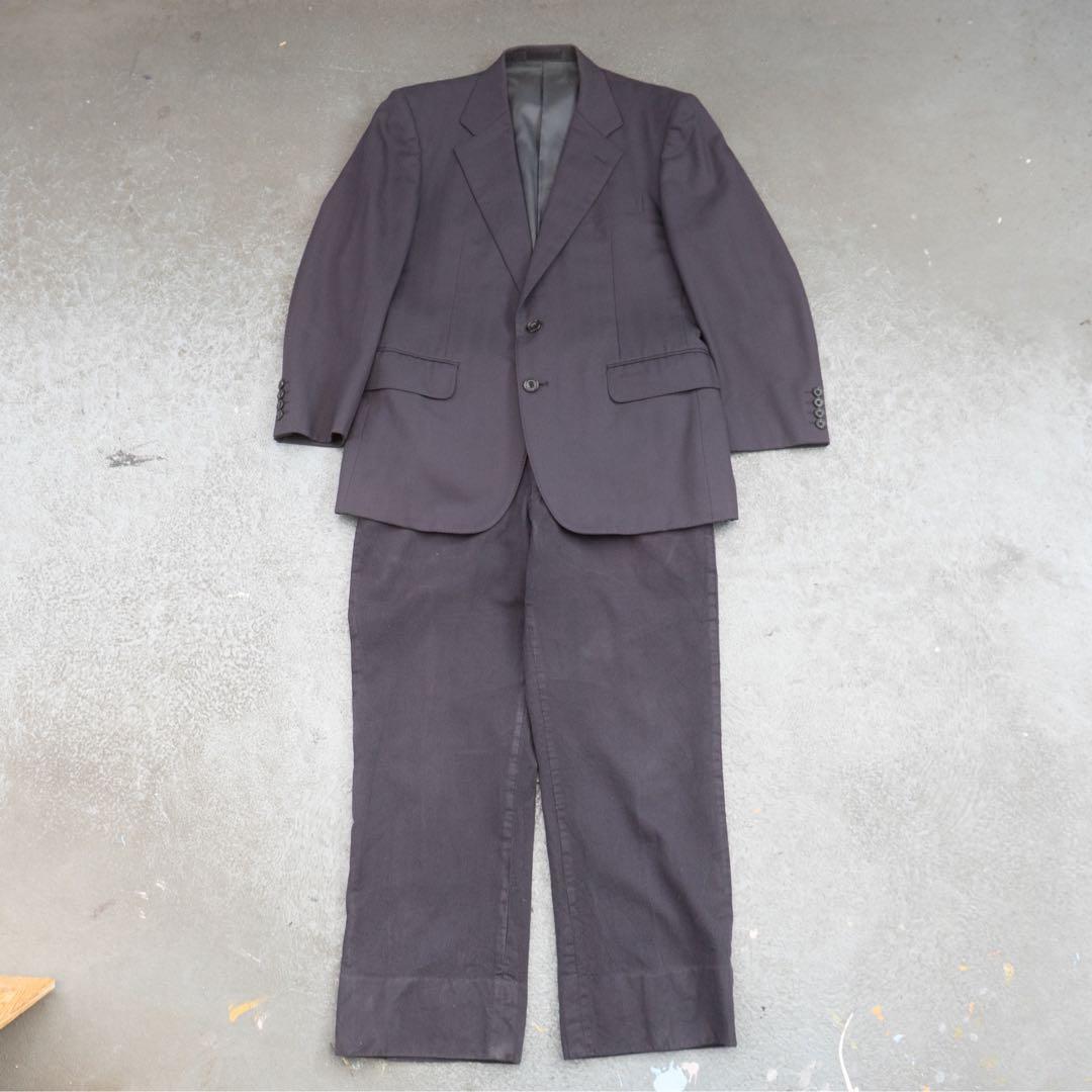 70s Burberry's セットアップ　テーラードジャケット　ダークグレー