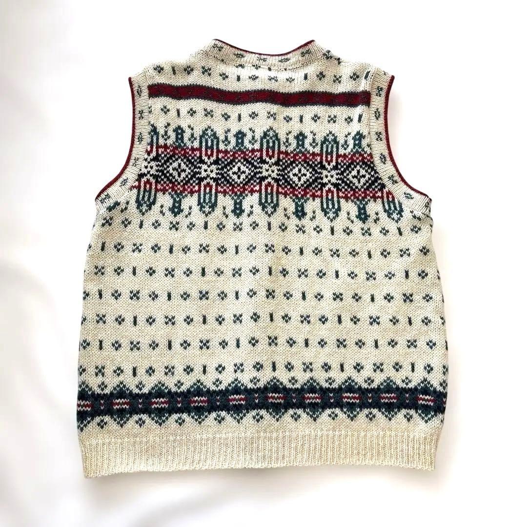 古着L.L.Bean ノルディック柄 ベストXL エルエルビーン