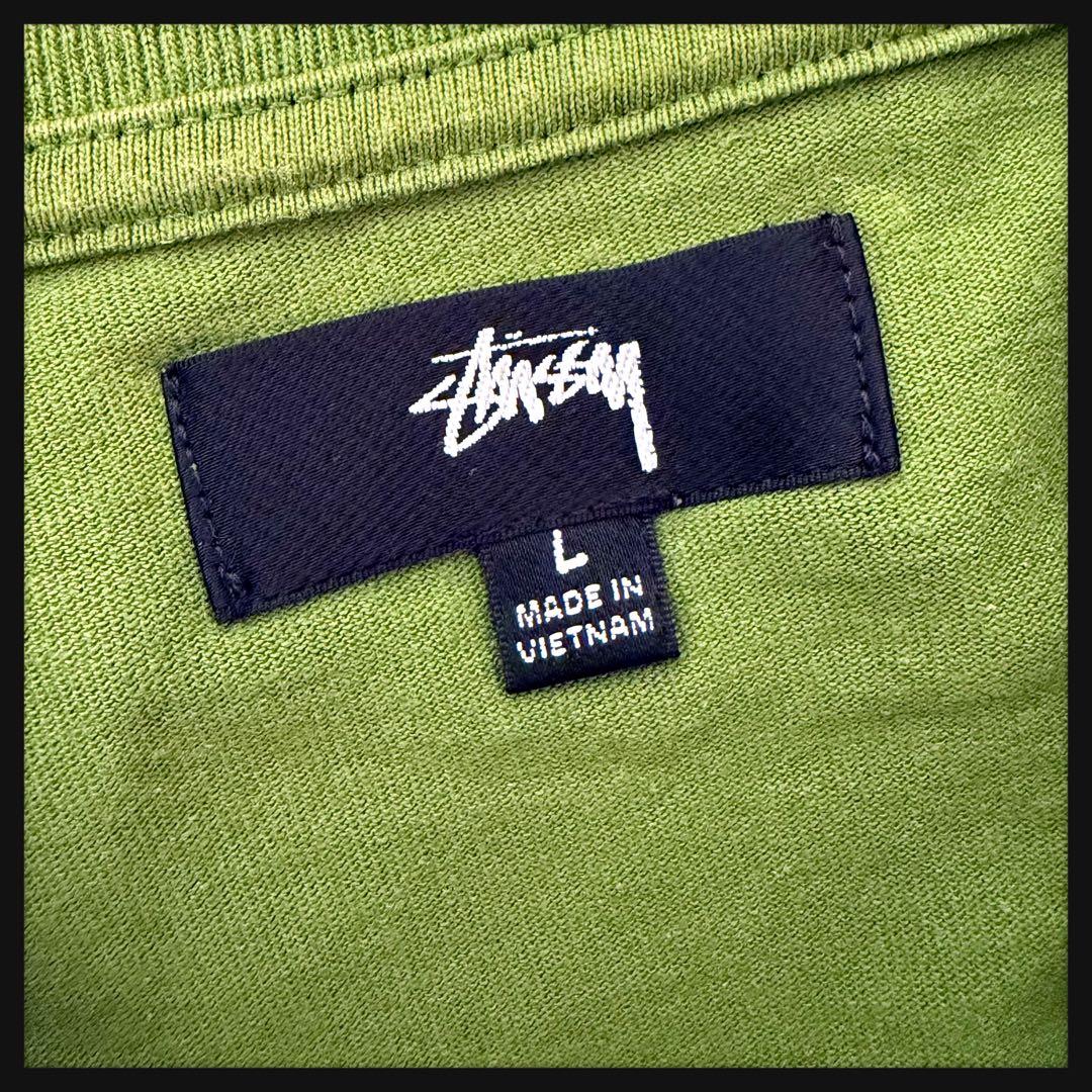 【定番デザイン】ステューシー ワンポイント刺繍ロゴTシャツ 人気カラー グリーン