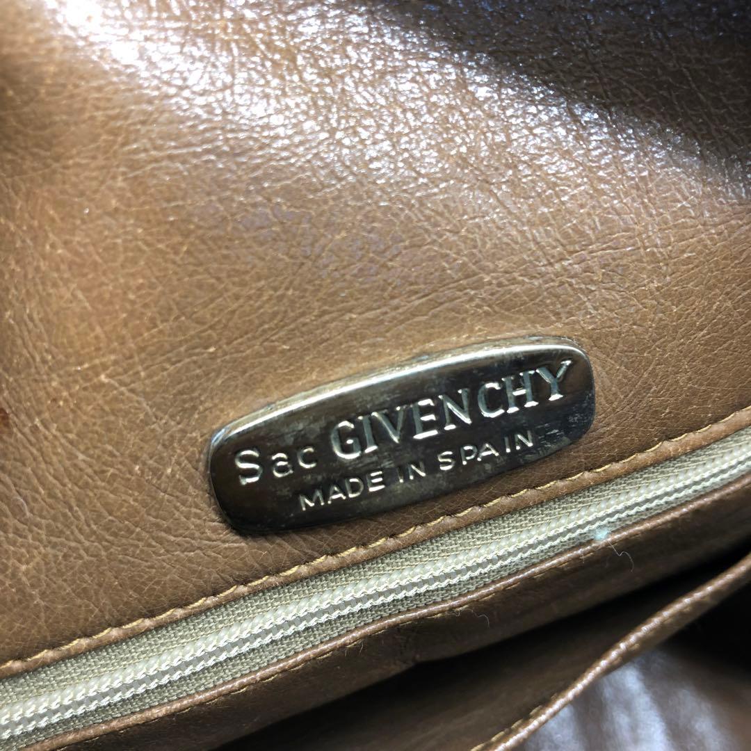 オールドジバンシー　GIVENCHY ミニボストンバッグ　ブラウン　希少