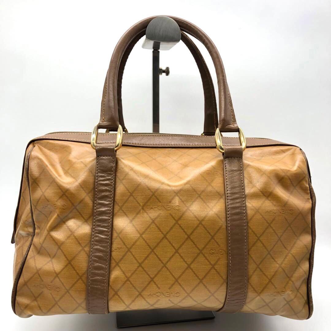 オールドジバンシー　GIVENCHY ミニボストンバッグ　ブラウン　希少
