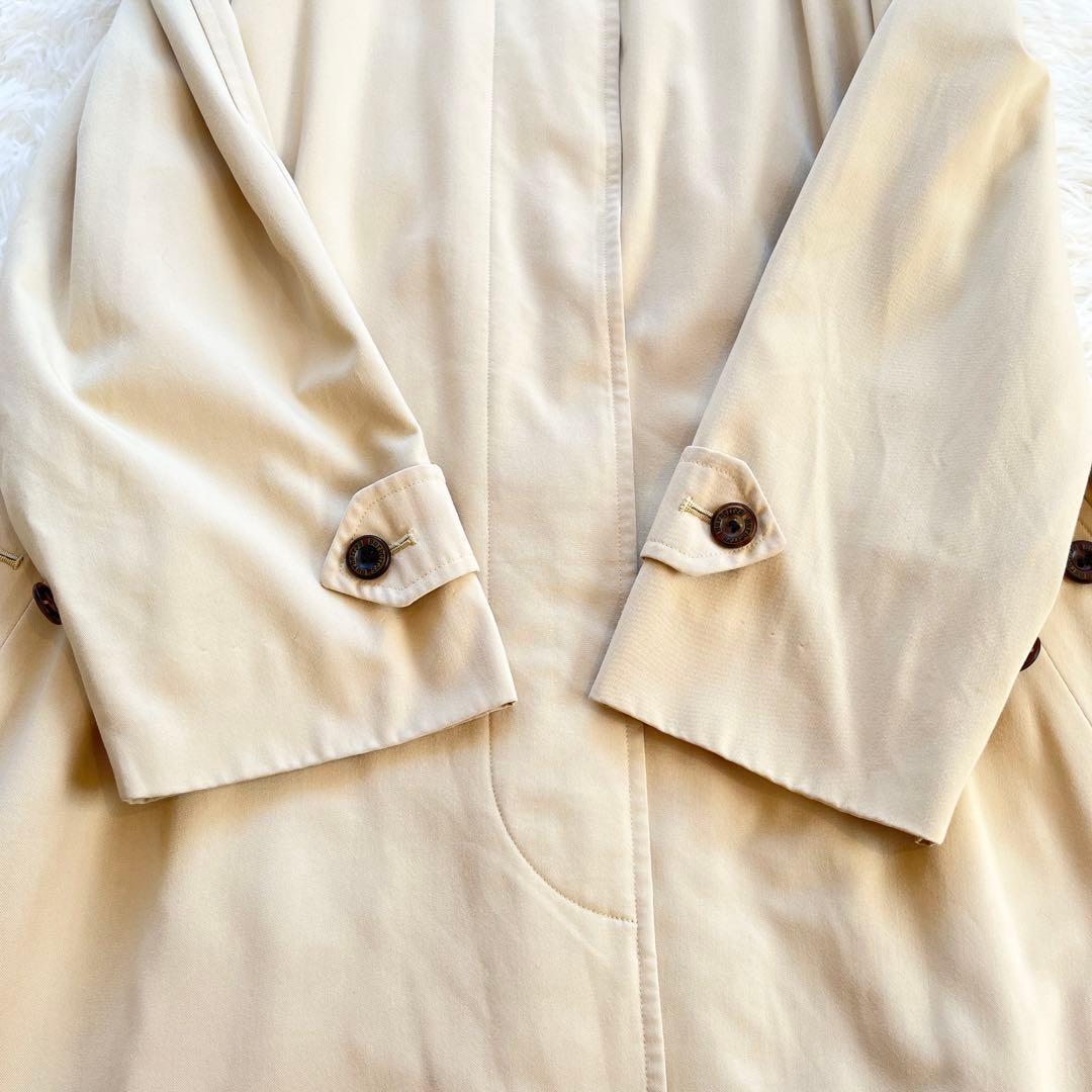 美品　バーバリー　ステンカラーコート　ベージュ　ノバチェック