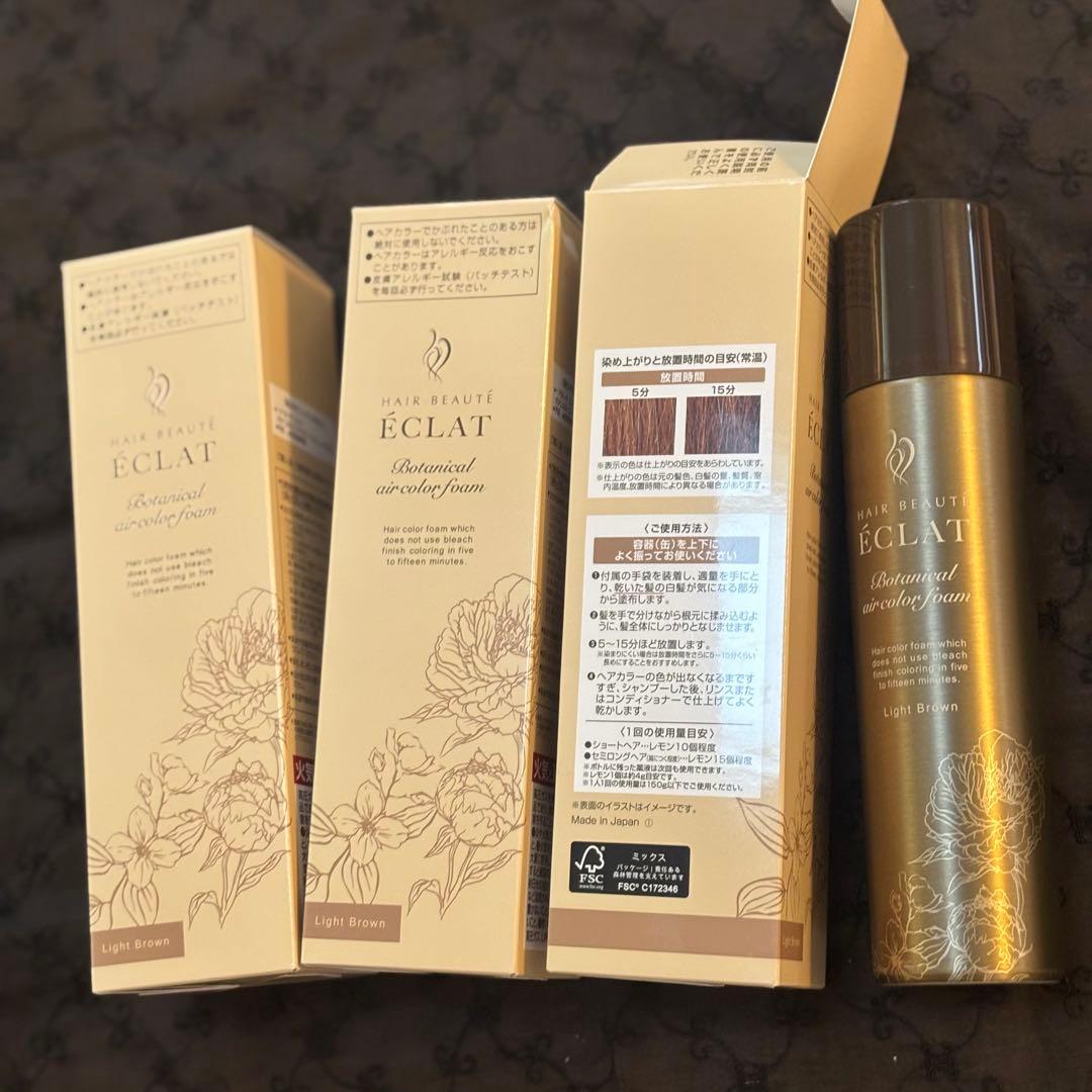 【オマケ付】ECLAT ボタニカルエアカラー フォーム ３本セット
