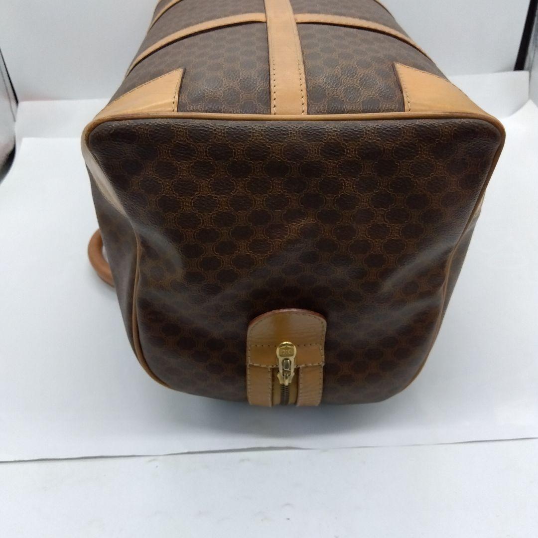 KM026 セリーヌ マカダム ボストンバッグ ゴールド金具 トリオンフ