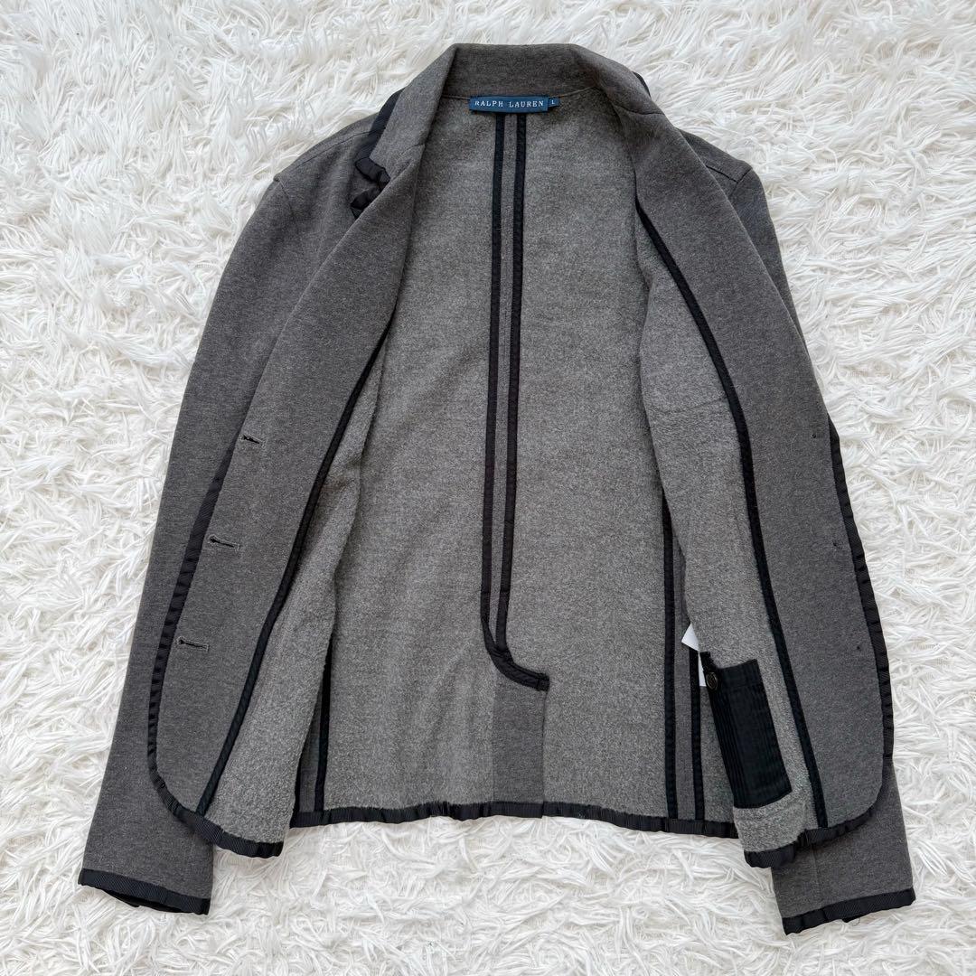 美品✨ラルフローレン テーラードジャケット ブレザー エンブレム グレー L