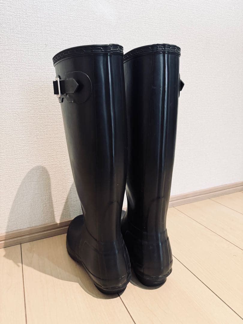 【HUNTER】レインブーツ 長靴 24cm 黒 ブラック