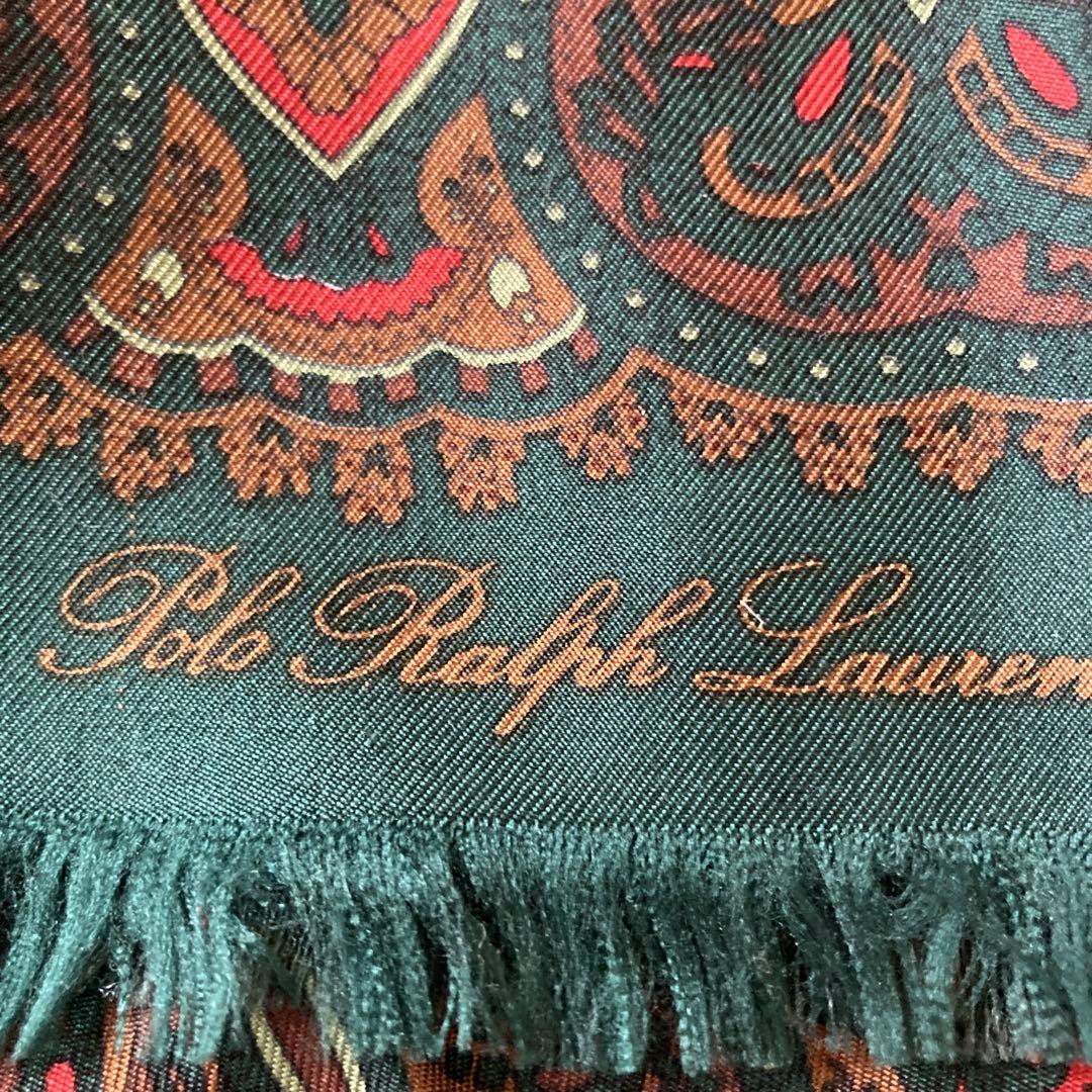 RALPH LAUREN シルク ペイズリー柄ストールヴィンテージ