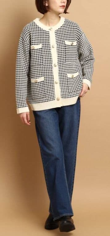 【専用】新品未使用デッサン ノーカラーJK風 カーディガン サイズ3