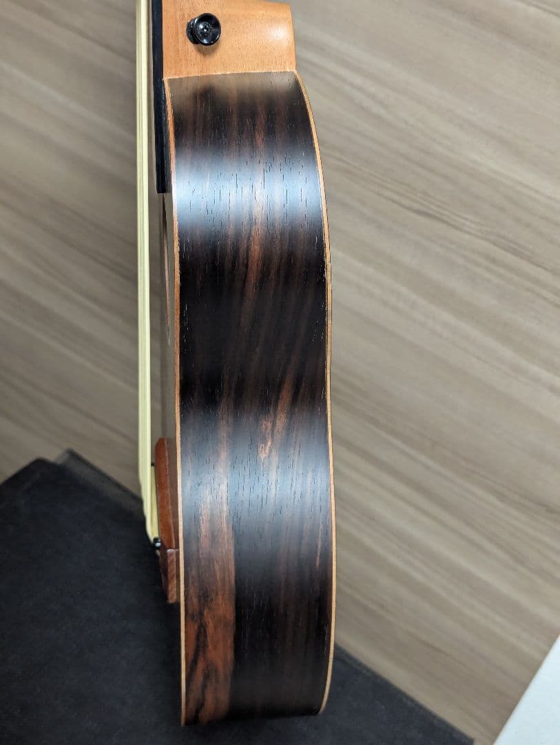 AKLOT ウクレレベース フレットレス 弦長510mm オールエボニー