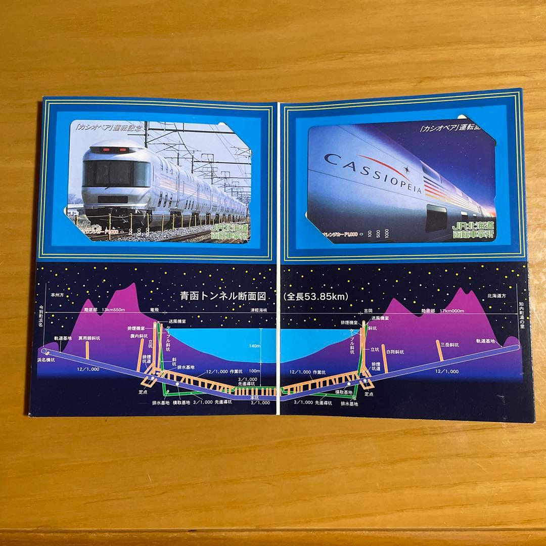 カシオペア 北斗星 特急列車台紙付きオレンジカード　未使用