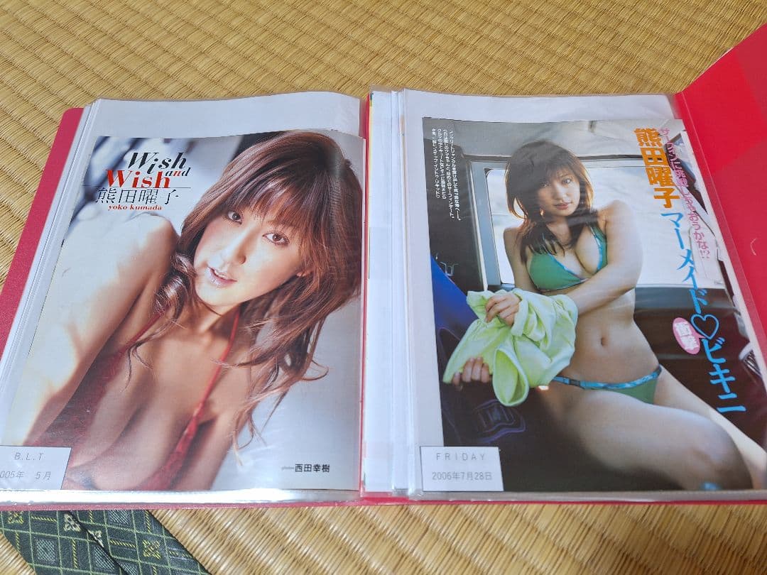 熊田曜子(1冊200円計算)47冊分158ページ切り抜きしファイリング済み