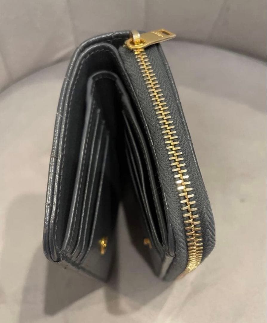SAINT LAURENT グレー 二つ折り財布