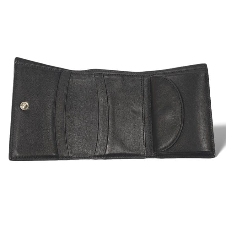 【美品】J & M Davidson スタッズ 三つ折り財布 ブラック 小銭入れ