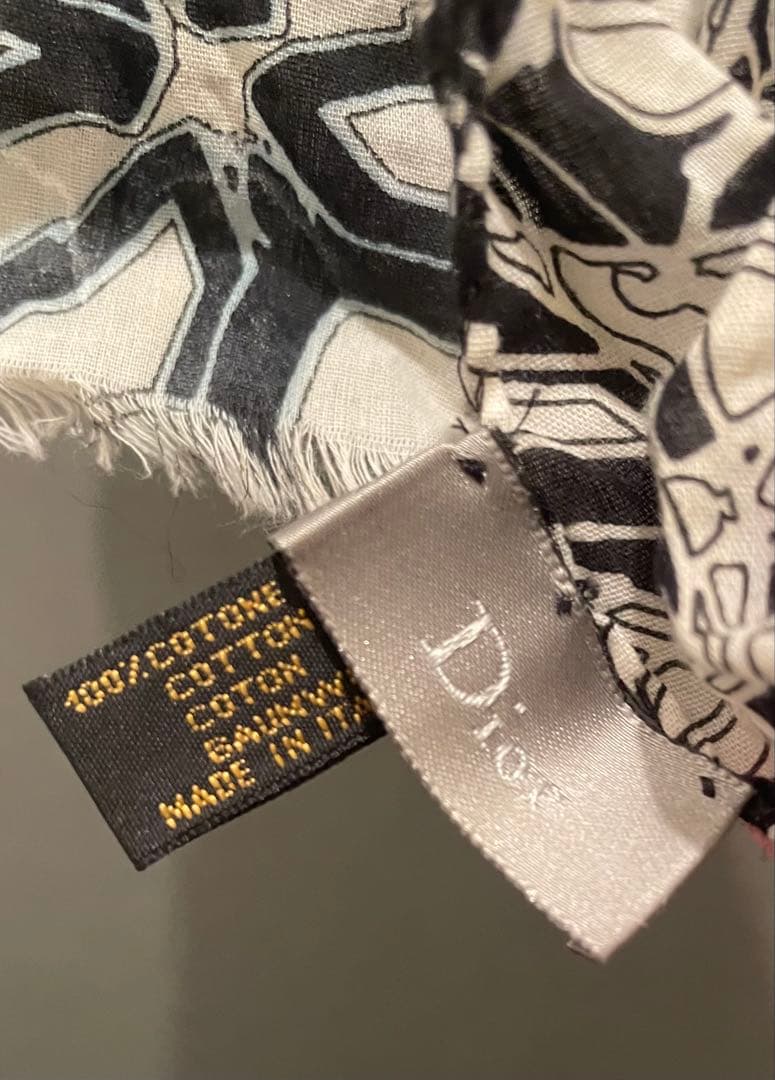 Dior Homme ディオールオム 昆虫柄ストール ホワイト エディ期
