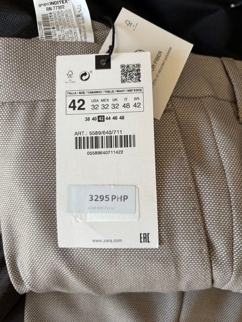 ZARA メンズスーツ サイズ50