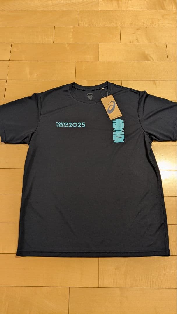【新品】ASICS 東京マラソン　2025 Tシャツ ブラック　М