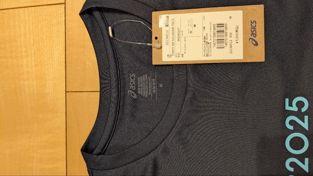 【新品】ASICS 東京マラソン　2025 Tシャツ ブラック　М