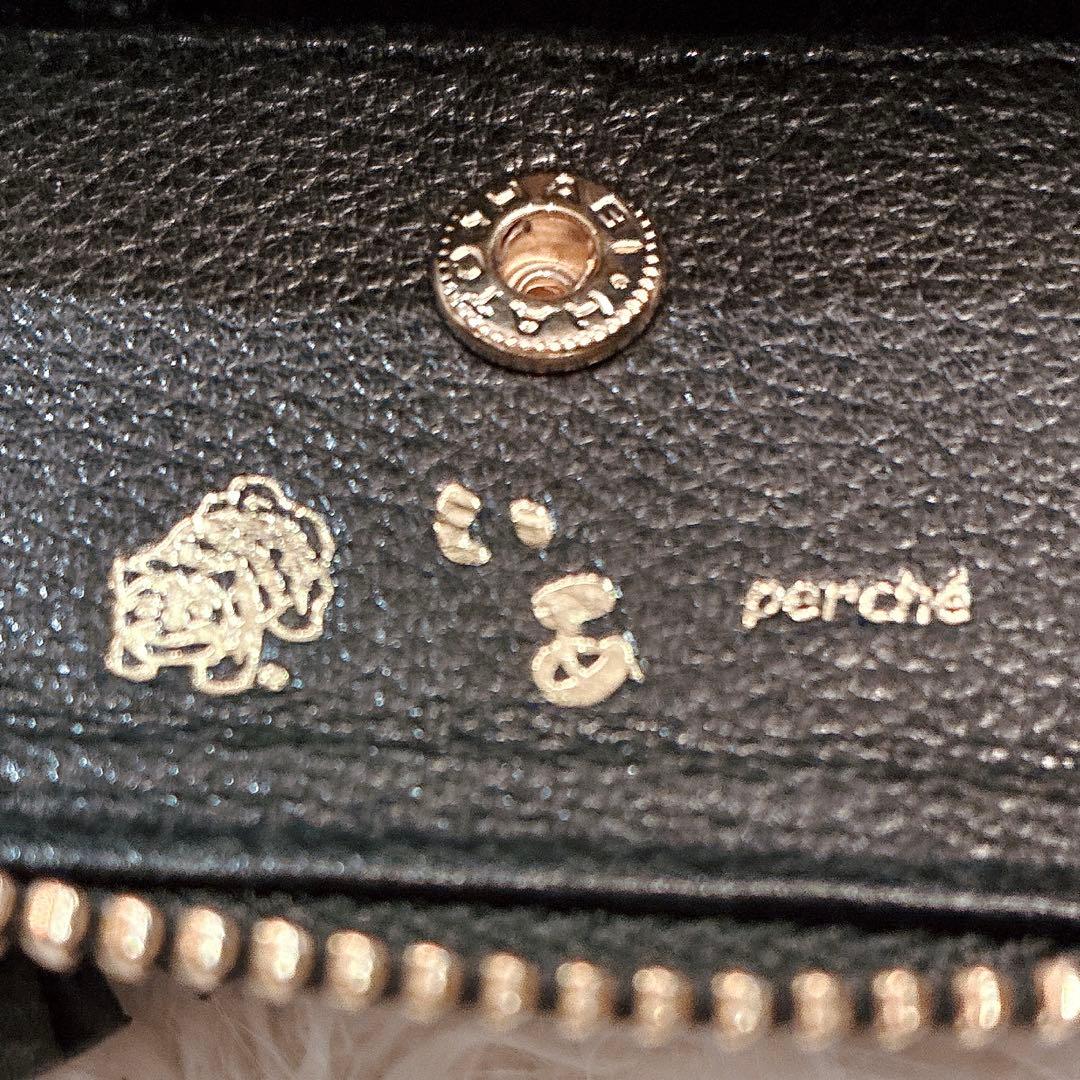 【美品】虎屋ういろ×perche(ペルケ)×earジャバラ二つ折り財布　黒