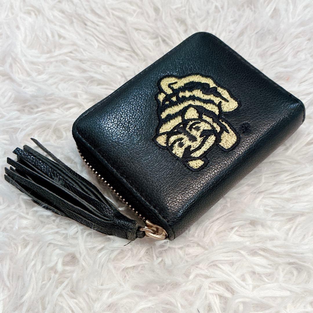 【美品】虎屋ういろ×perche(ペルケ)×earジャバラ二つ折り財布　黒