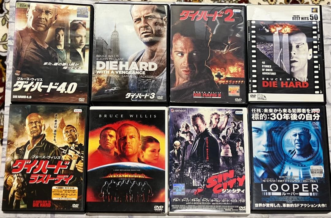 洋画34本まとめ売りレンタル落ち★Ｂウィリス・Ｂピット・Jステイサム・Tクルーズ
