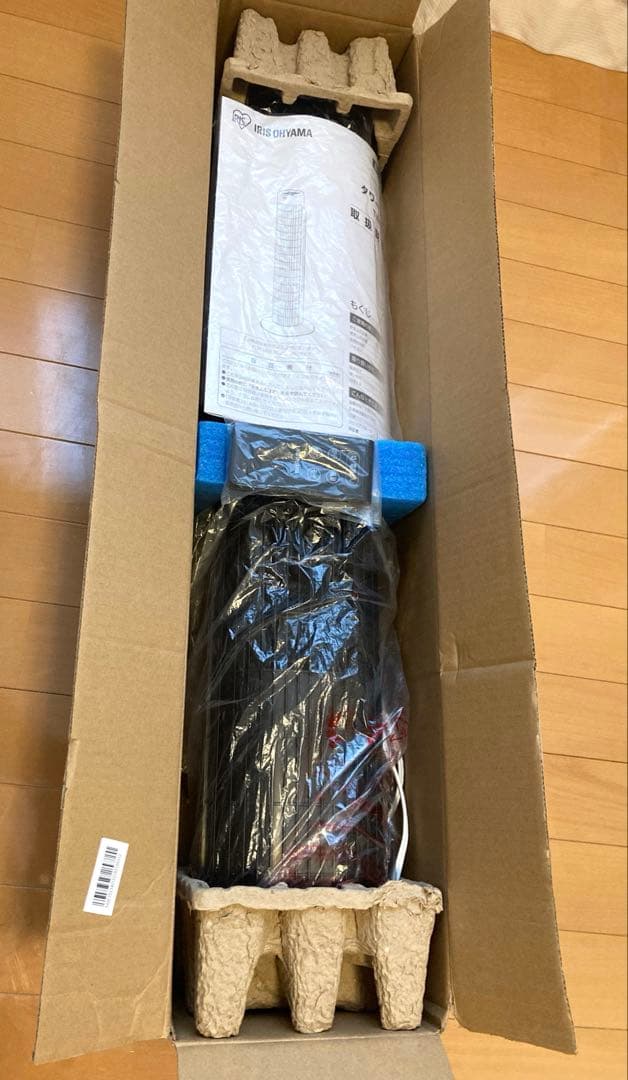 アイリスオーヤマ 扇風機 タワーファン スリム　木目調 TWF-C73M