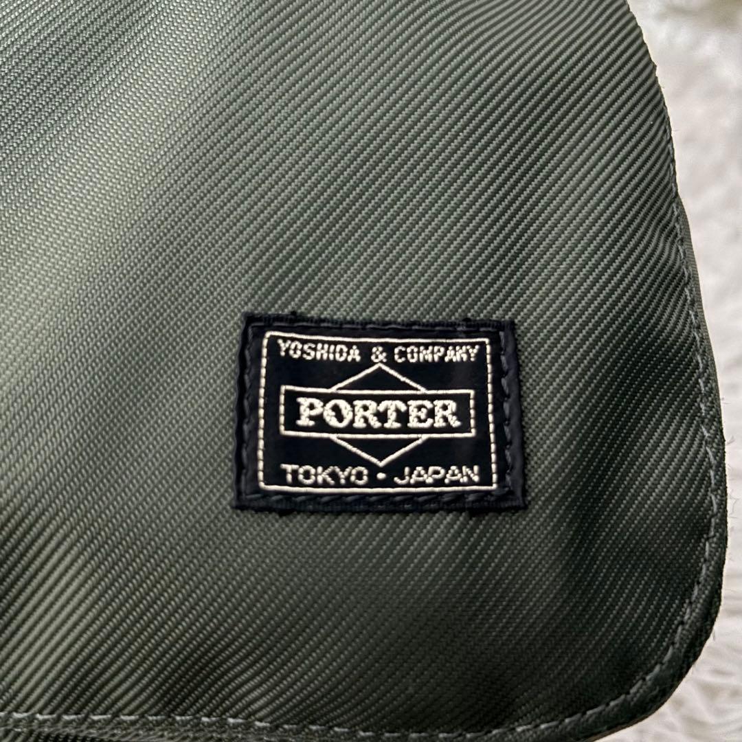 【極美品】 PORTER ボストンバッグ 大容量 中敷き付 オリーブ ナイロン