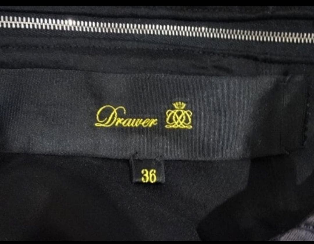 D rawer ドゥロワー　レースワンピース36 ダークグレー