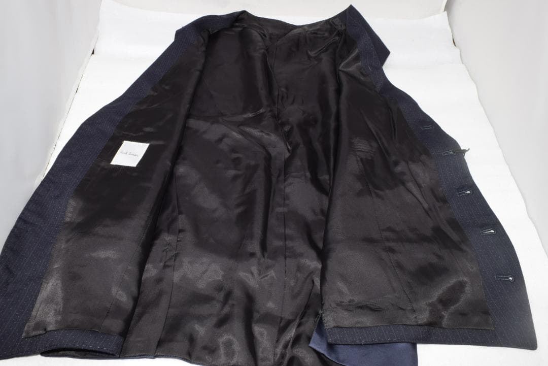 新品☆Paul Smith ストライプ ベスト☆紺色☆L2サイズ☆裏地黒