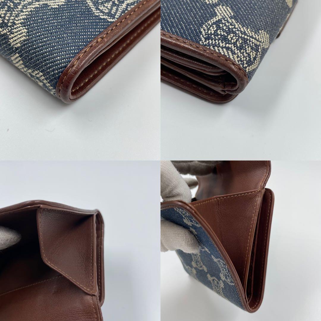 未使用✨　CELINE パリマカダム　デニム　折り財布　財布　札入れ　レザー